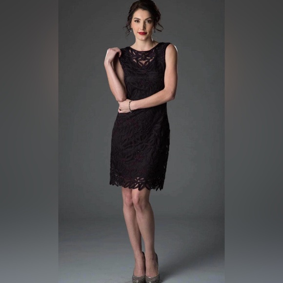 Black Dress with Soutache Embroidery - Picture 1 of 6